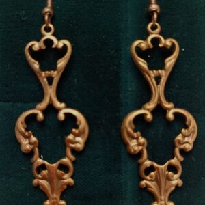 Natural Brass Filigree Earrings